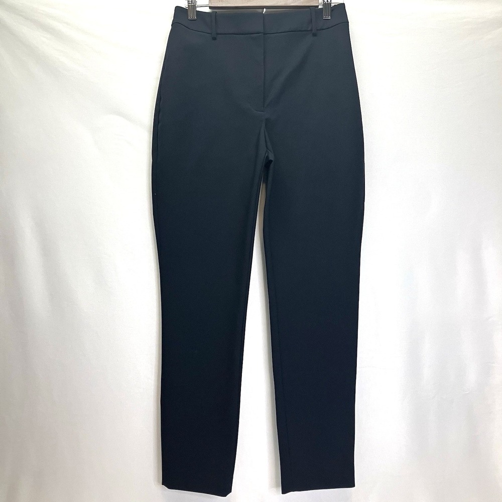 Calvin Klein Womens Black Flat Front Tapered Leg Dress Pants Size 2